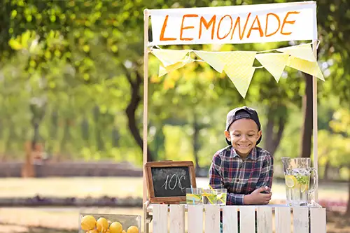 Lallis & Higgins Insurance - Kid Selling Lemonade